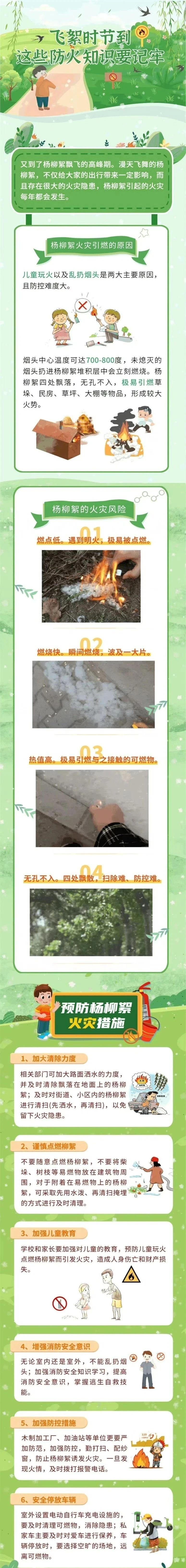 杨柳絮漫天飞舞、无孔不入不仅会给大家出行带来影响还存在很大的火灾隐患引起杨柳絮火