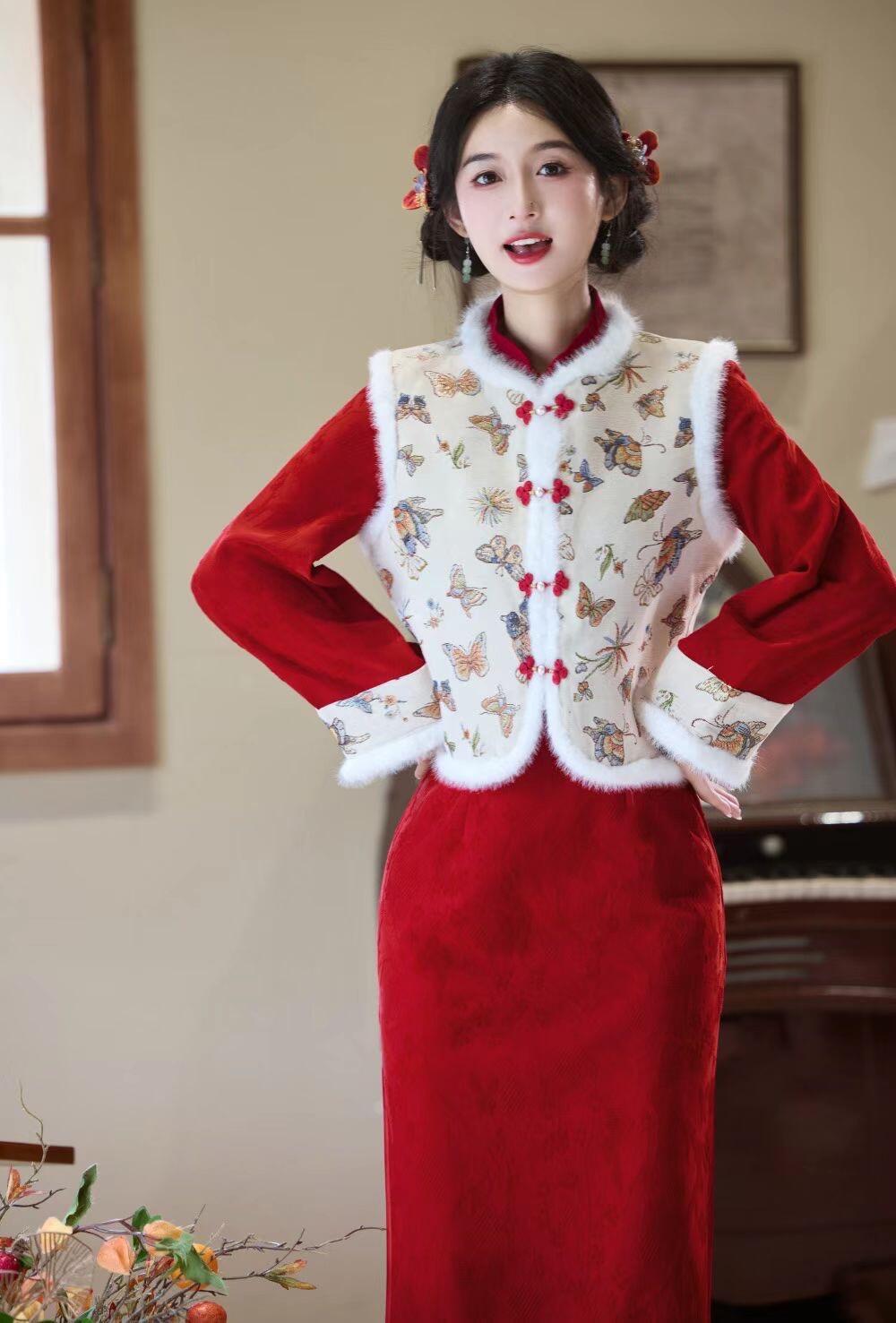 旗袍给予什么样女性美? 国风美人旗袍古典身韵 喜庆甜美风穿搭