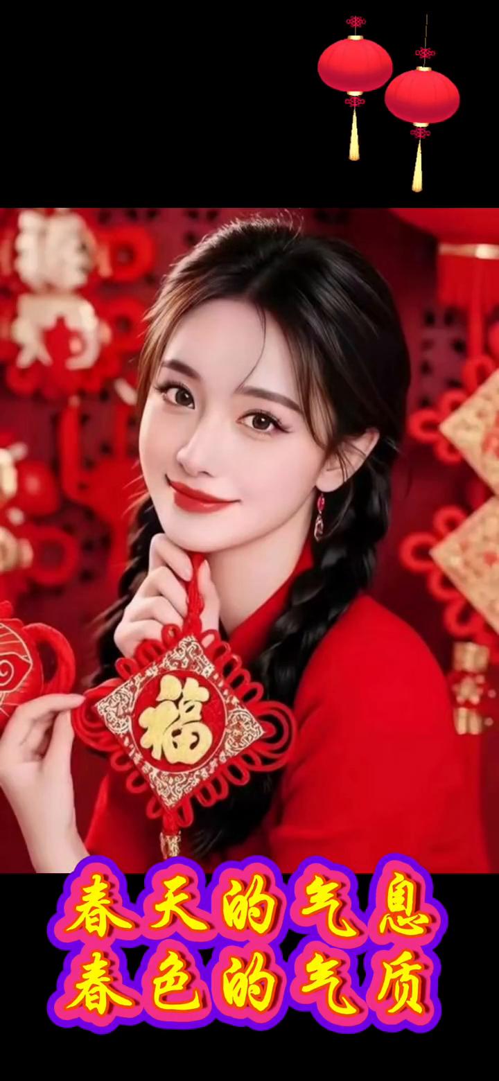 春至福临。
春天的气息，春色的气质，福满家门。