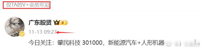 漂亮！11.13日V+关注的肇民科技 301000推荐调整后目前强势三连板！ 今