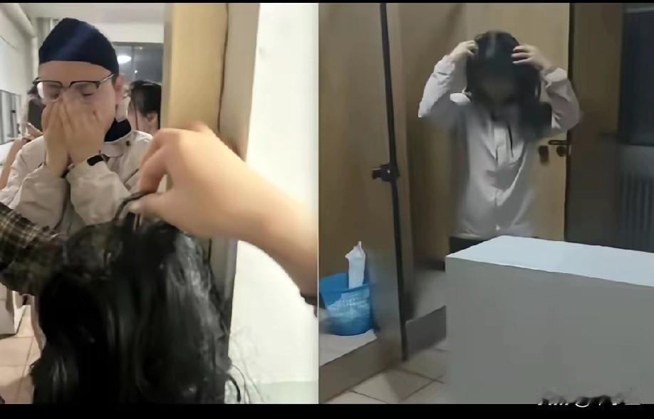 太离谱了，华北电力大学一学生戴假发晚上混进女生宿舍，藏厕所偷拍倒卖物品，被发现报