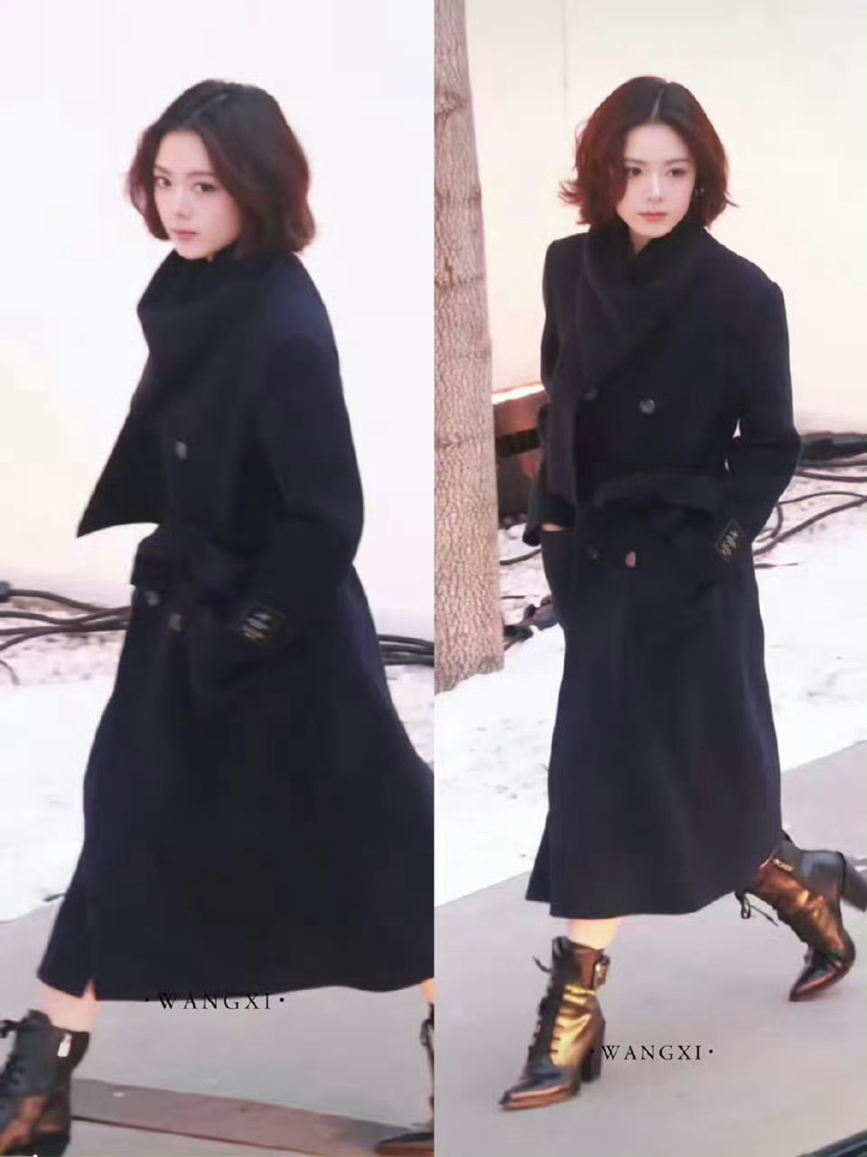 赵今麦小聂总登场黑大衣+拽姐步，聂总这出场方式，直接把“不好惹”打在公屏上。 