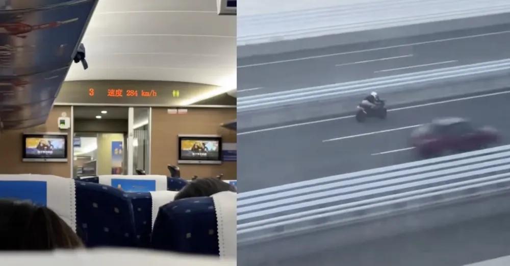 这是拿命在拍“死亡竞速”视频。

我刚看到一段视频，心里到现在还堵得慌。

画面