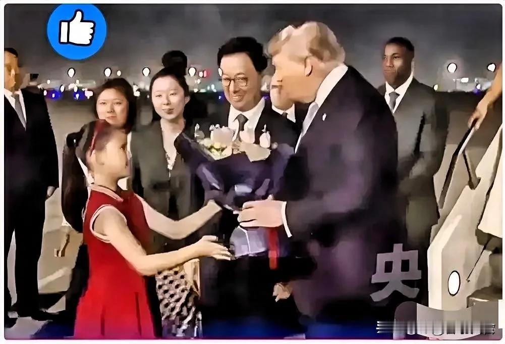 今天看到个接机画面，直接给我看笑了。

满屏黑压压的西装大佬，旁边是板正得像尺子