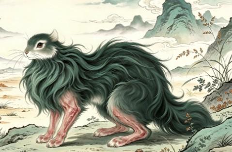 品读《山海经》667——《大荒西经》兔状异兽

原文：
有虫状如菟，胸以后者裸不
