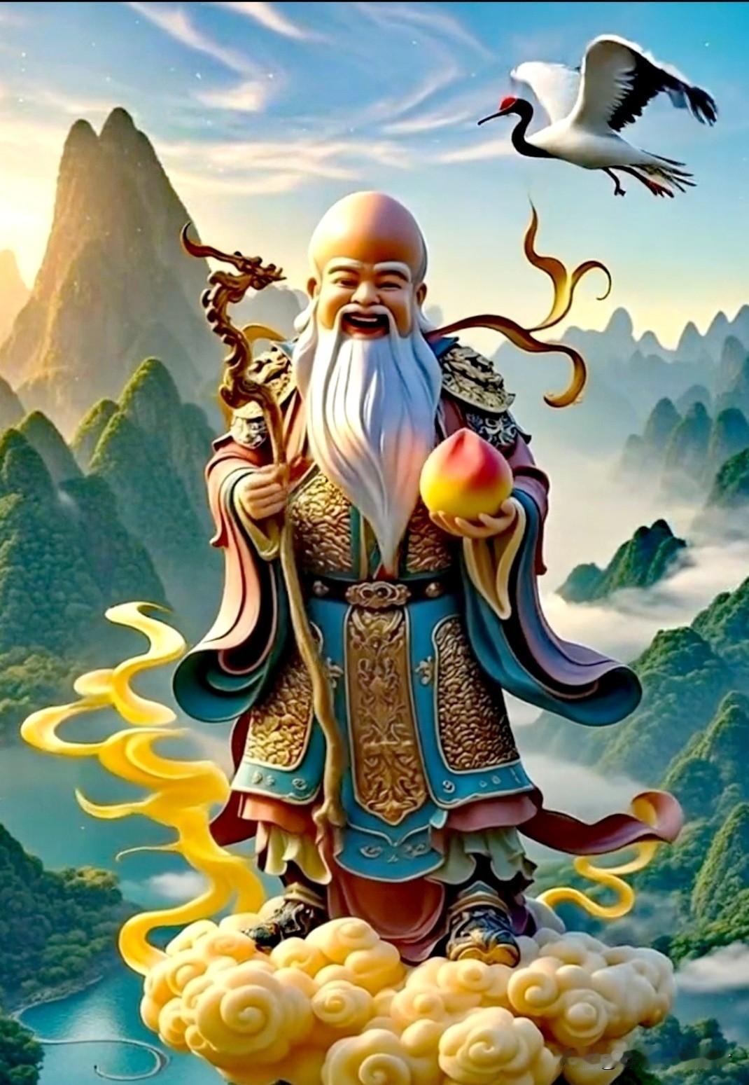 福如东海，寿比南山。