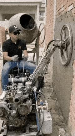 有了这种发明，以后的瓦匠也有可能失业了，不知道这东西抹出来的墙，质量能够得到保障