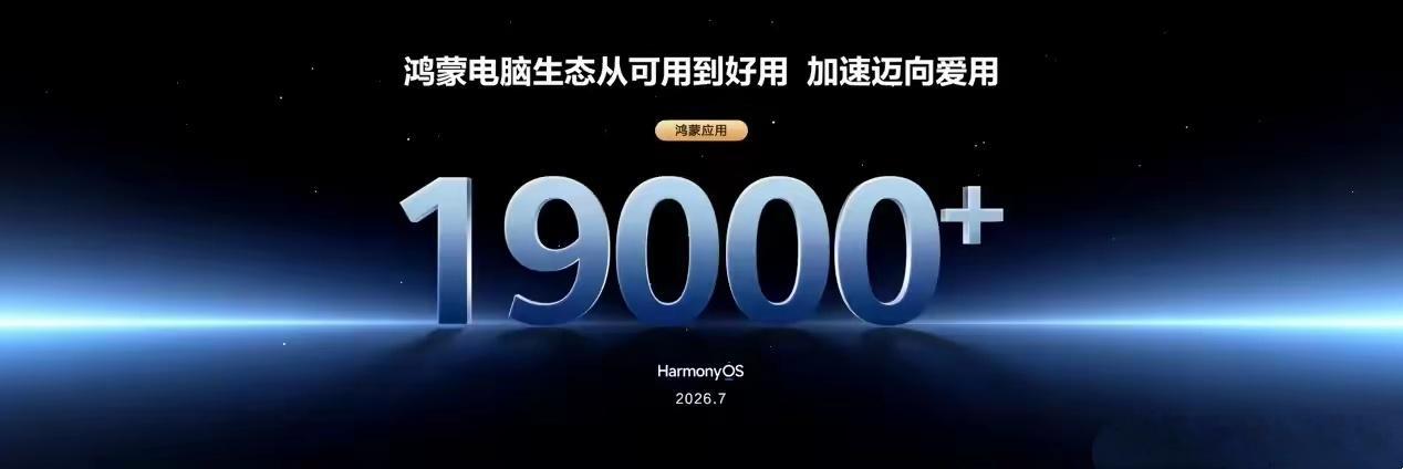 鸿蒙电脑应用数量突破1.9万个