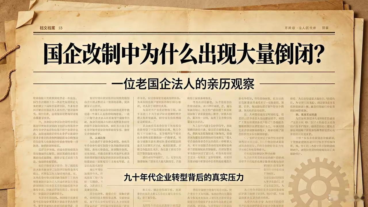 看到一篇回顾国企改制引发铺天盖地下岗潮的文章，引来那么多的评论和点赞，可以说是国