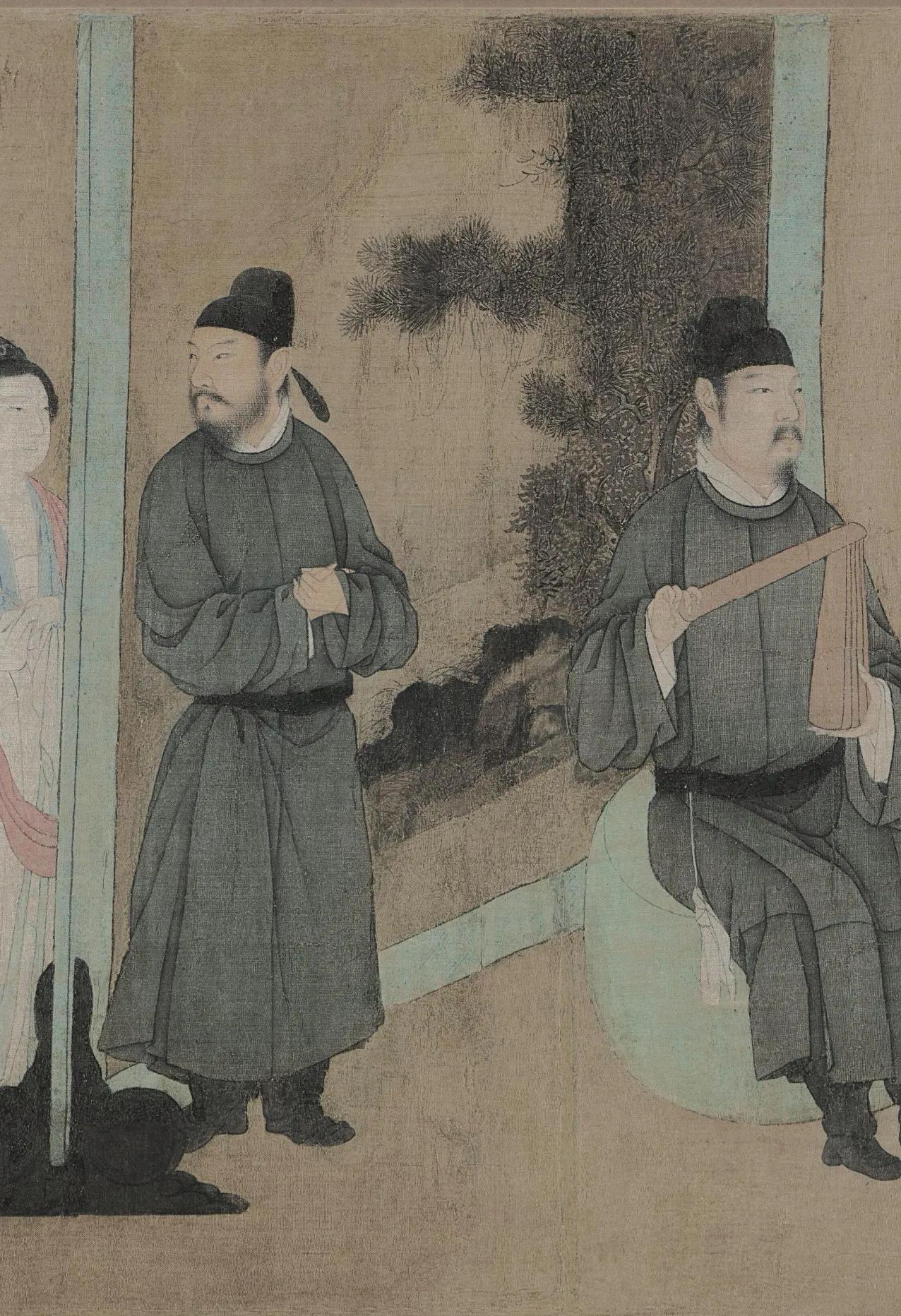 相传南唐顾闳中奉旨绘《韩熙载夜宴图》，五代原本已经亡佚。现藏故宫这一卷，学界公认
