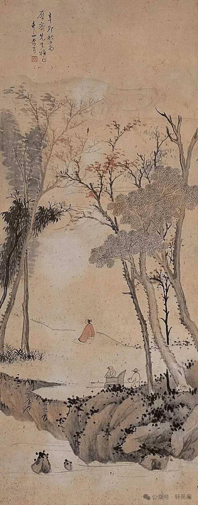 李育，晚清海派画家，工花鸟、人物，兼擅山水，承袭传统文人画脉络，笔墨秀润，格调淡