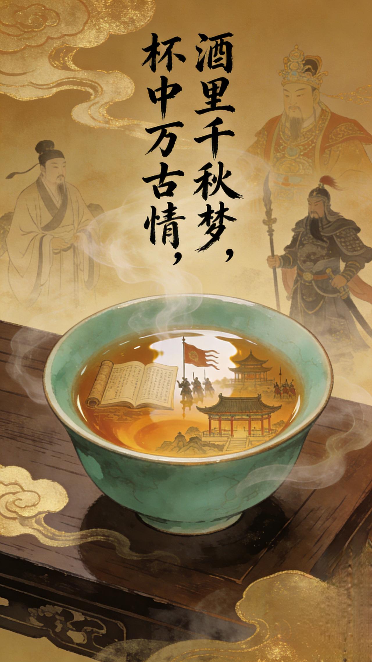 上联:酒里千秋梦，下联:请高手对 杯中万古情
