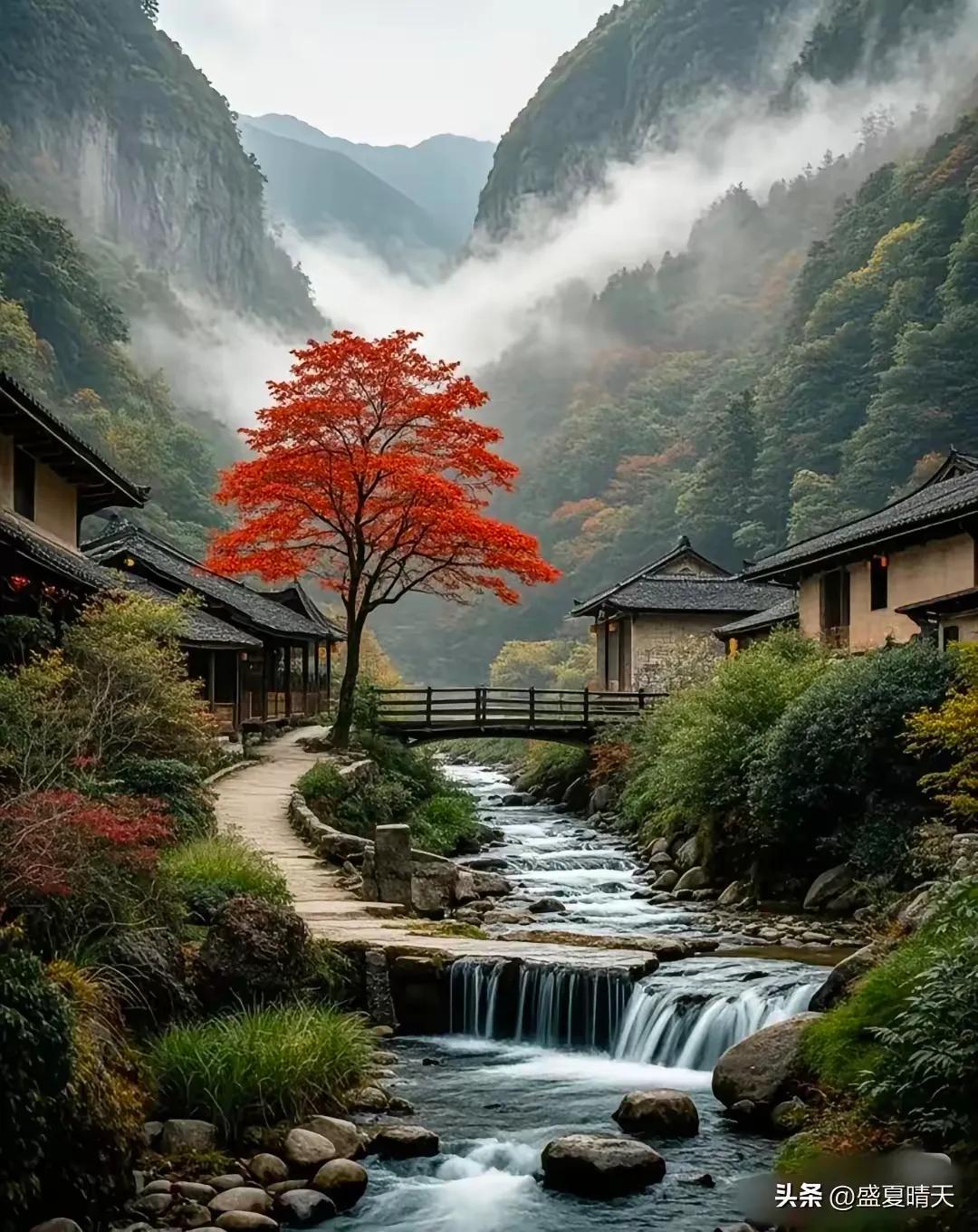 泼墨画山水，
观景吟小诗。
横批：《画山水与吟小诗》