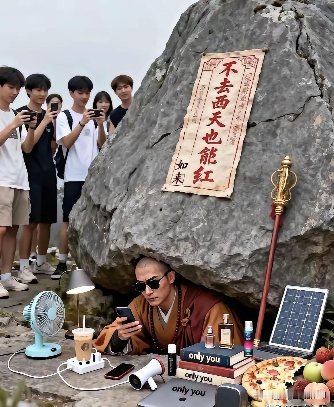 看到网传的一图，网红们为了让人关注各种装扮，也真是拼了。
不过只要是不违法，不违