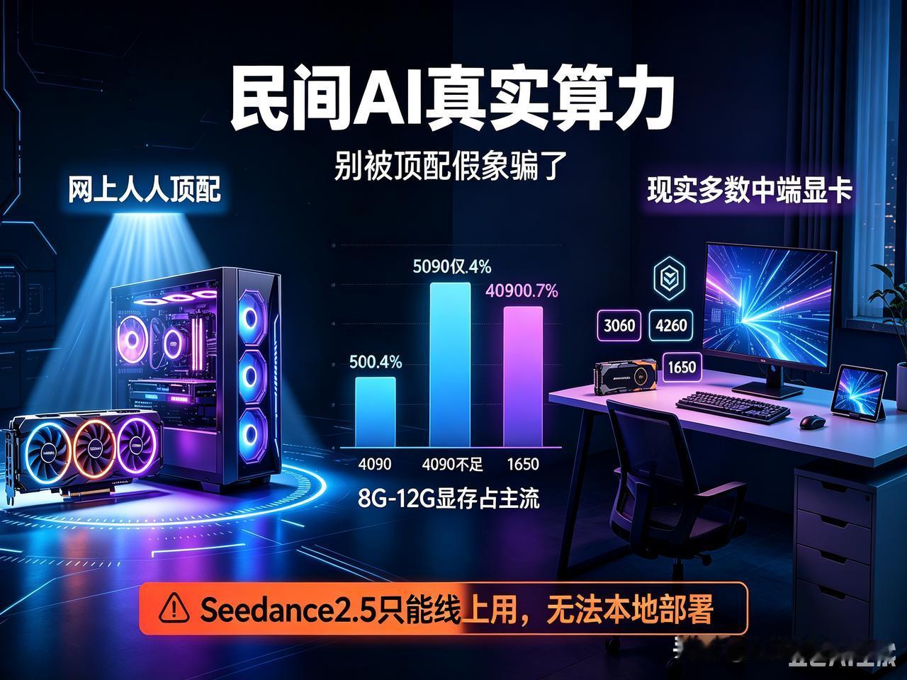 你肯定也没有5090，32G显卡。

AI圈子总觉得人人都是4090、5090顶