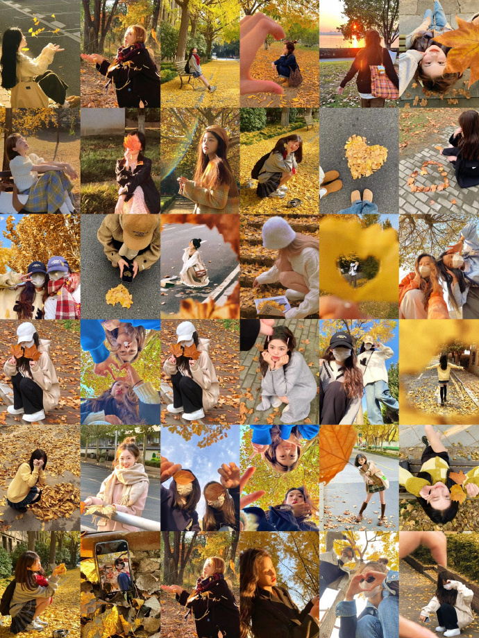 存一些适合秋天的拍照姿势🍂秋日氛围感拍照 ​​​