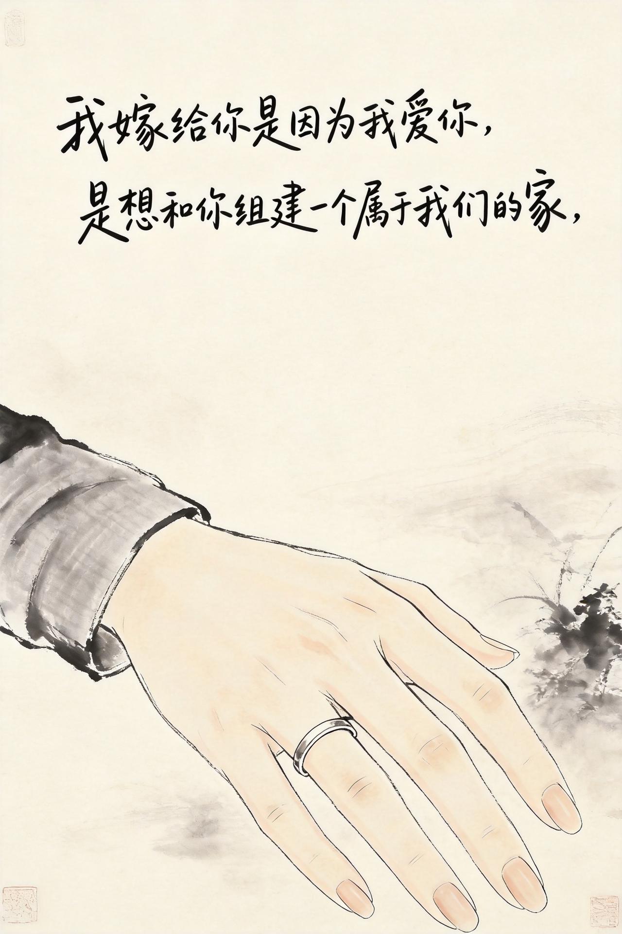 虚拟故事：我嫁给你是因为我爱你，是想和你组建一个属于我们的家，


我不是嫁给你