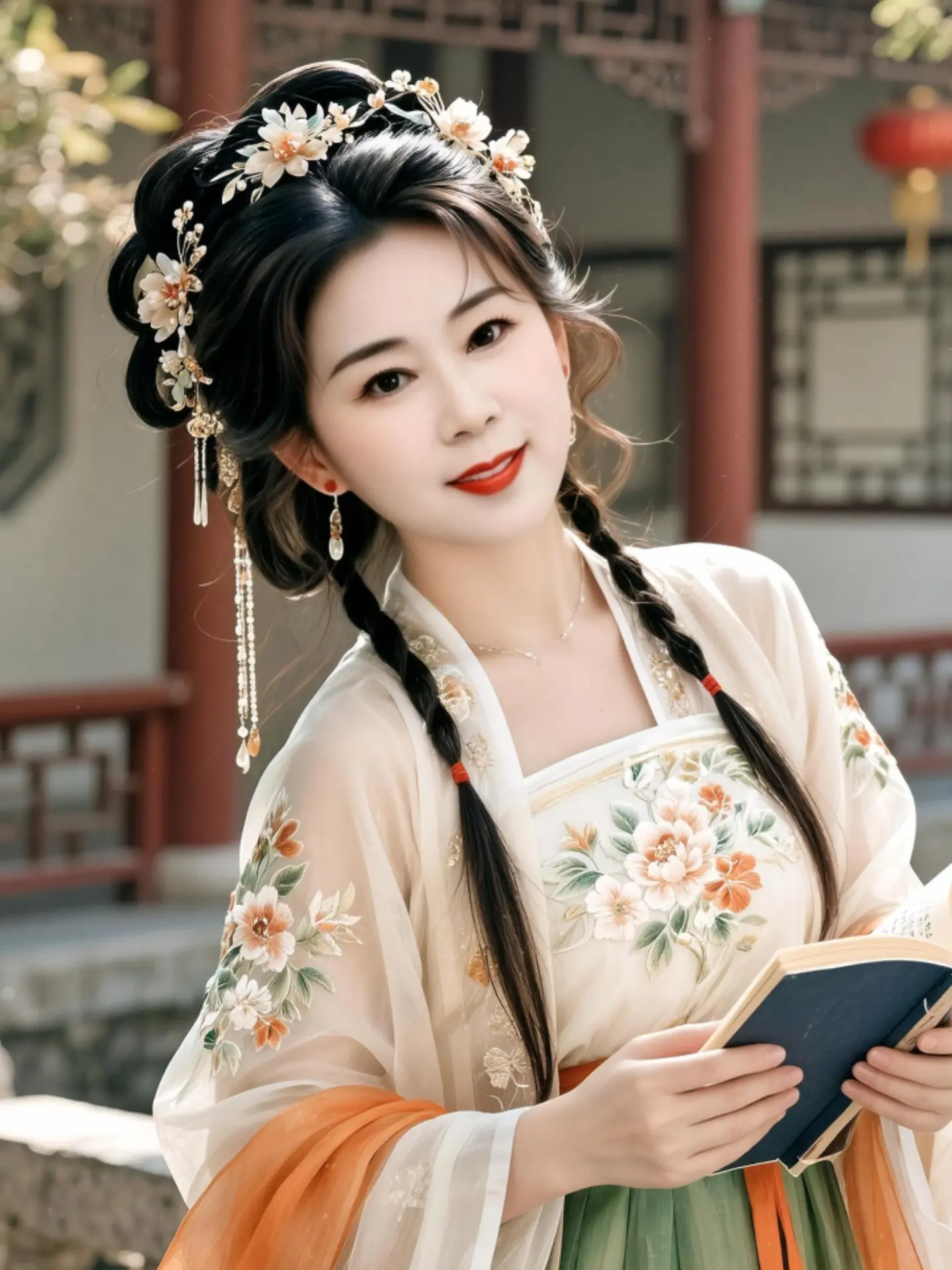 AI庭院汉服照 随变ai随便玩