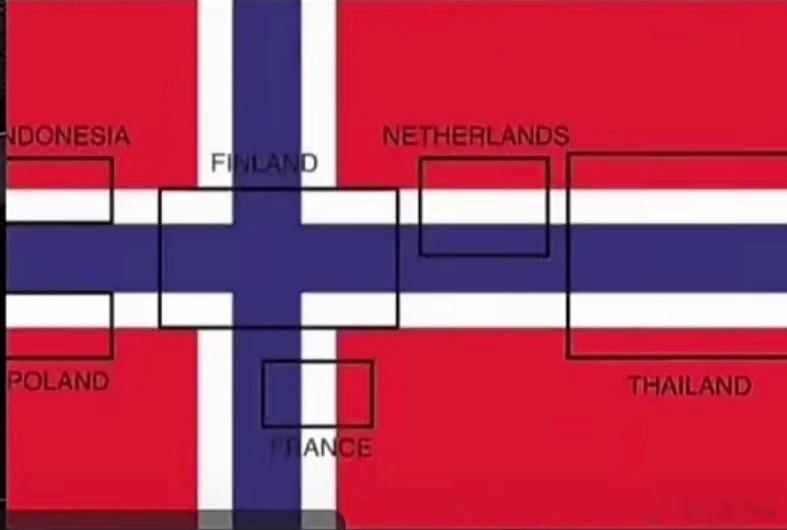 国旗视角不同，得到的国家结果就不同，看世界杯才知道，挪威国旗🇳🇴这么有趣呢？