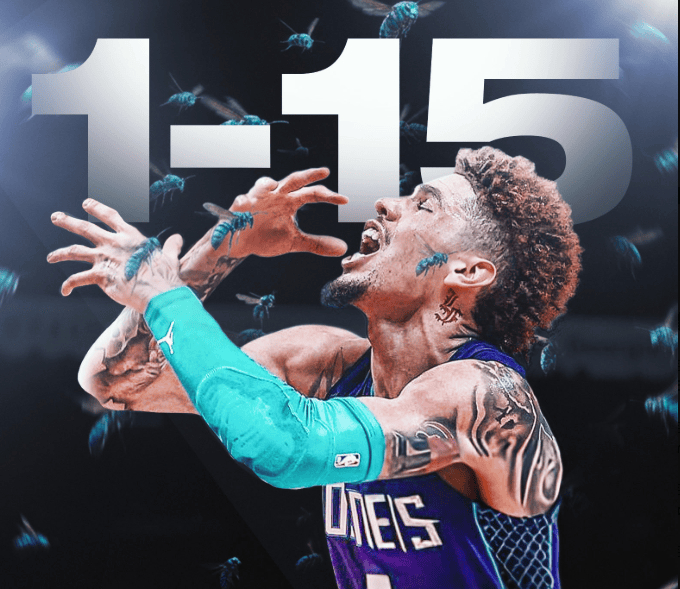 作不雅手势女子被撞倒为何无人同情准星丢哪了？对阵骑士，黄蜂队的鲍尔出战22分钟，