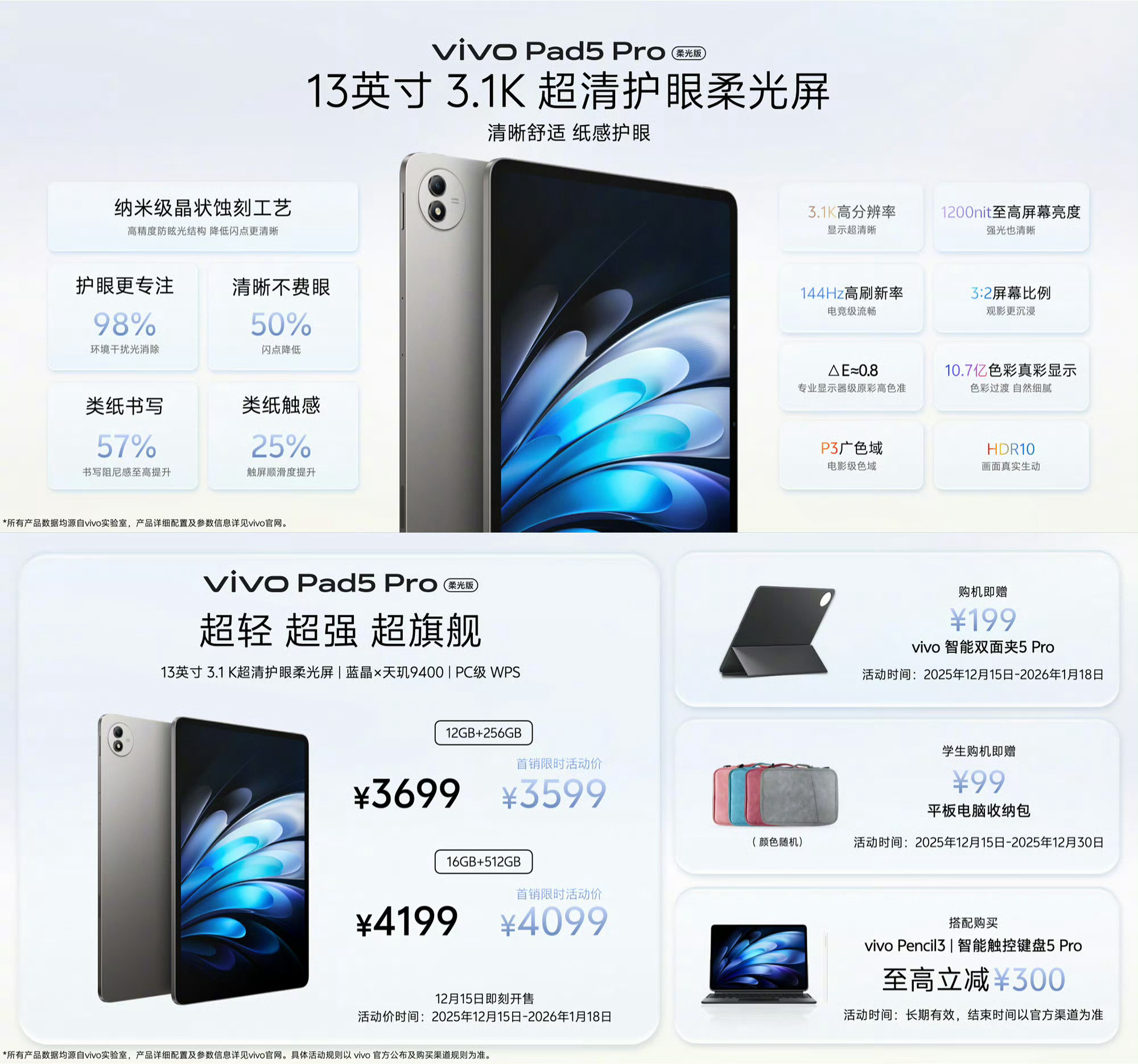 跟着vivo S50一起发布的，还有个vivo Pad5 Pro柔光版