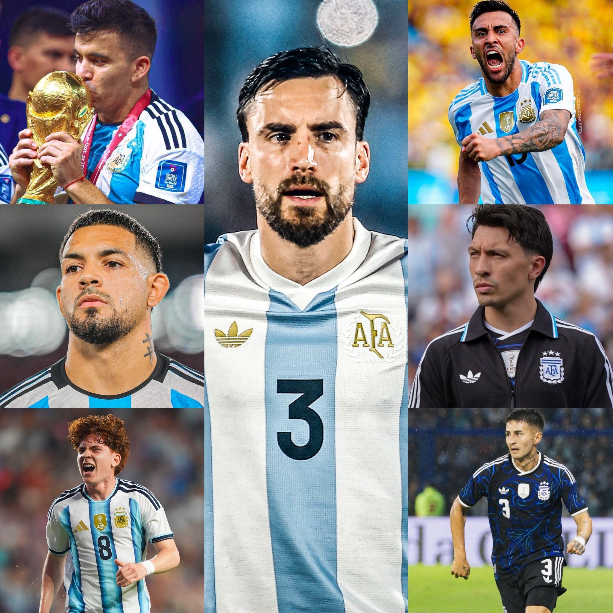 ⏱️🇦🇷从2022年卡塔尔世界杯决赛至今，代表国家队担任左后卫的球员出场时间