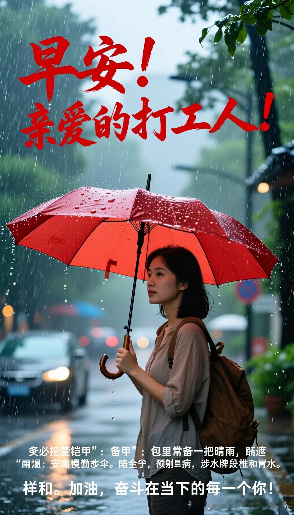 早安！亲爱的打工人。打工人扎心语录 打工人的天气 打工人暖心话 打工人的夏 
