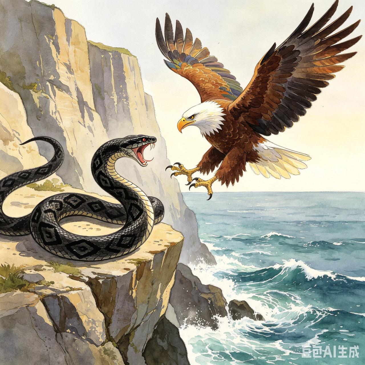 他救了黑蛇一命，黑蛇竟这样报答他……

猎人上山，撞见一桩怪事：一条黑蛇和一只老