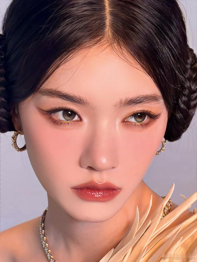 王崇给林允化的白金雀神妆林允白金雀神妆 好惊艳的妆容呀，看到王崇给林允化的白金雀