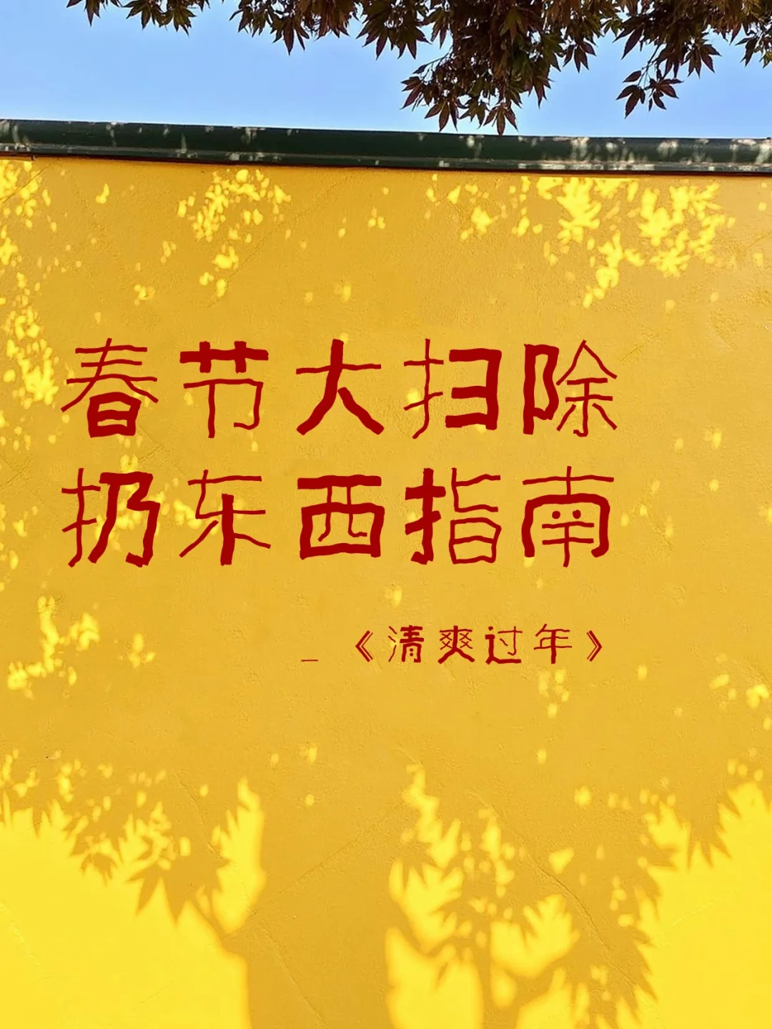 春节大扫除：扔东西指南2025版