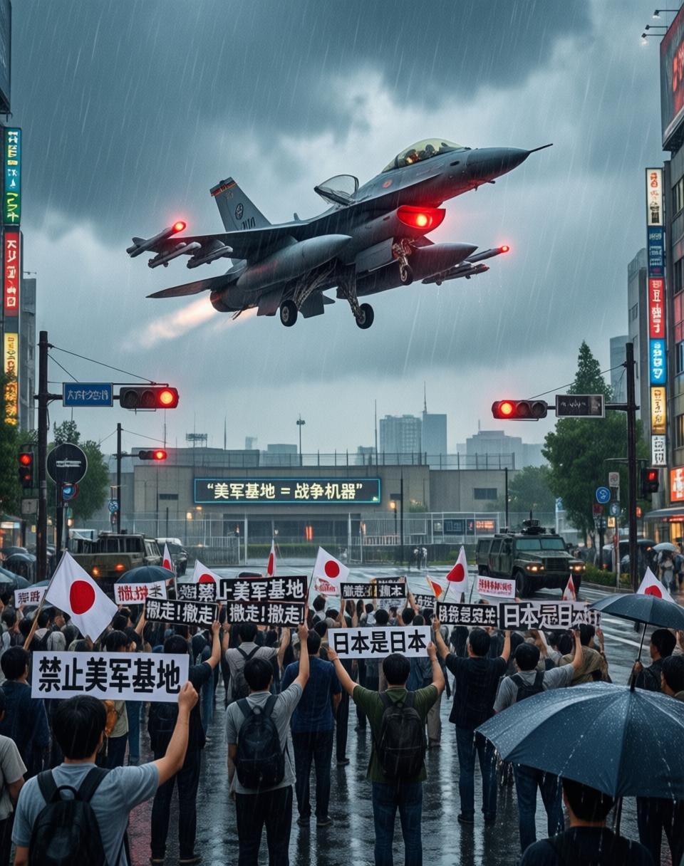 东京西南，雨中的反战声：一座美军基地如何被卷入中东的漩涡

神奈川的雨，3月本该