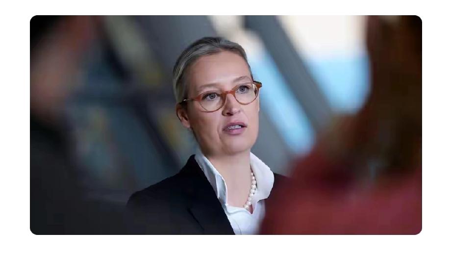 德国政坛最近热闹非凡，AfD领导人艾丽斯·魏德尔喊话乌克兰，要求泽连斯基全额赔偿