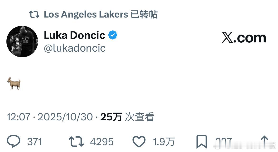 等你归来[加油]东契奇赛后发布社媒“🐐” ​​​