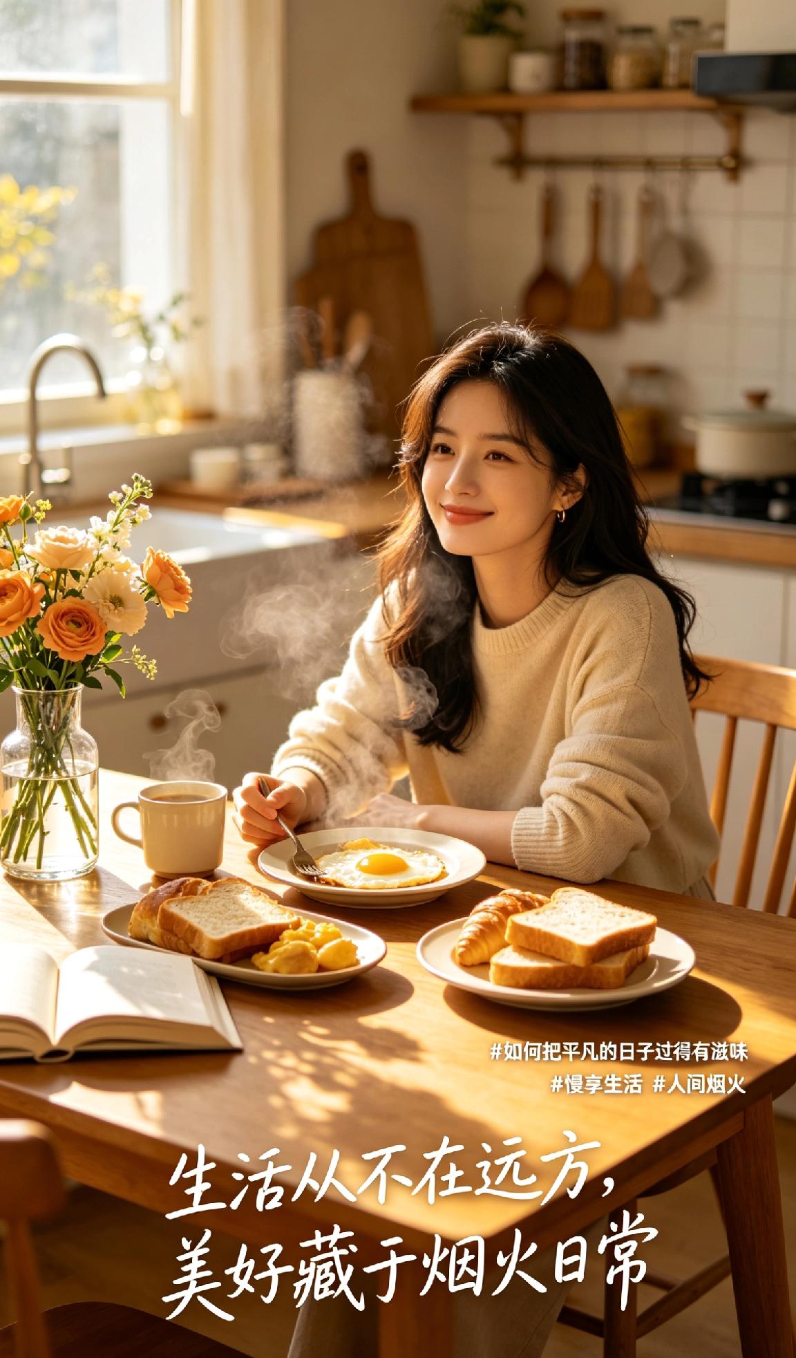生活从不在远方，美好藏于烟火日常。
不慌不忙，慢度时光，在一餐一饭里品味温暖，在