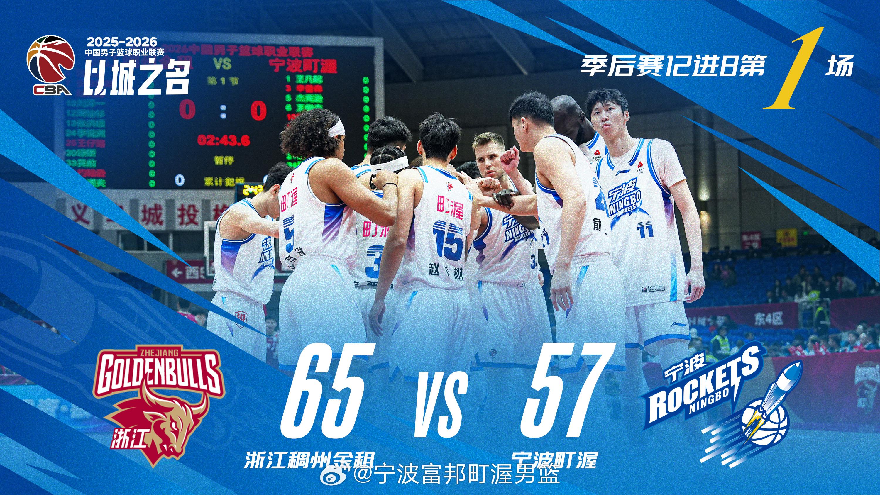 宁波男篮发文：相信将士们会重振旗鼓，在下场比赛捍卫主场