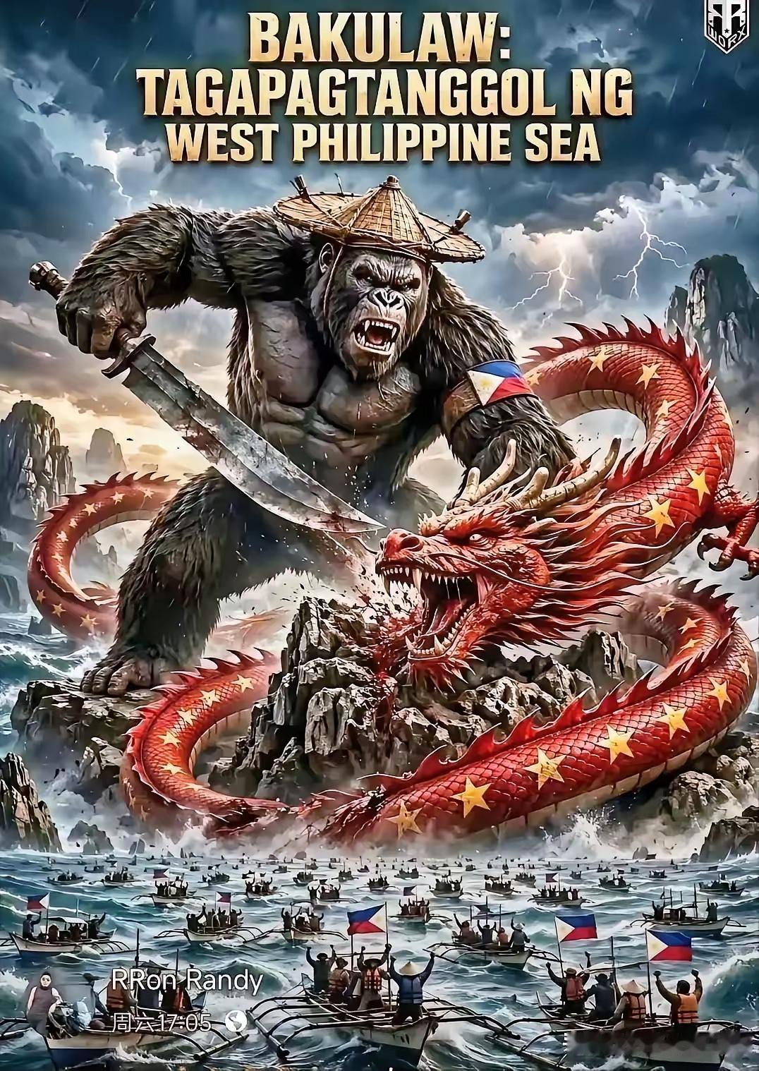 费尽心机画“金刚屠龙”，菲律宾从根上误解了“猴子”二字的深意
 
中方此前视频中