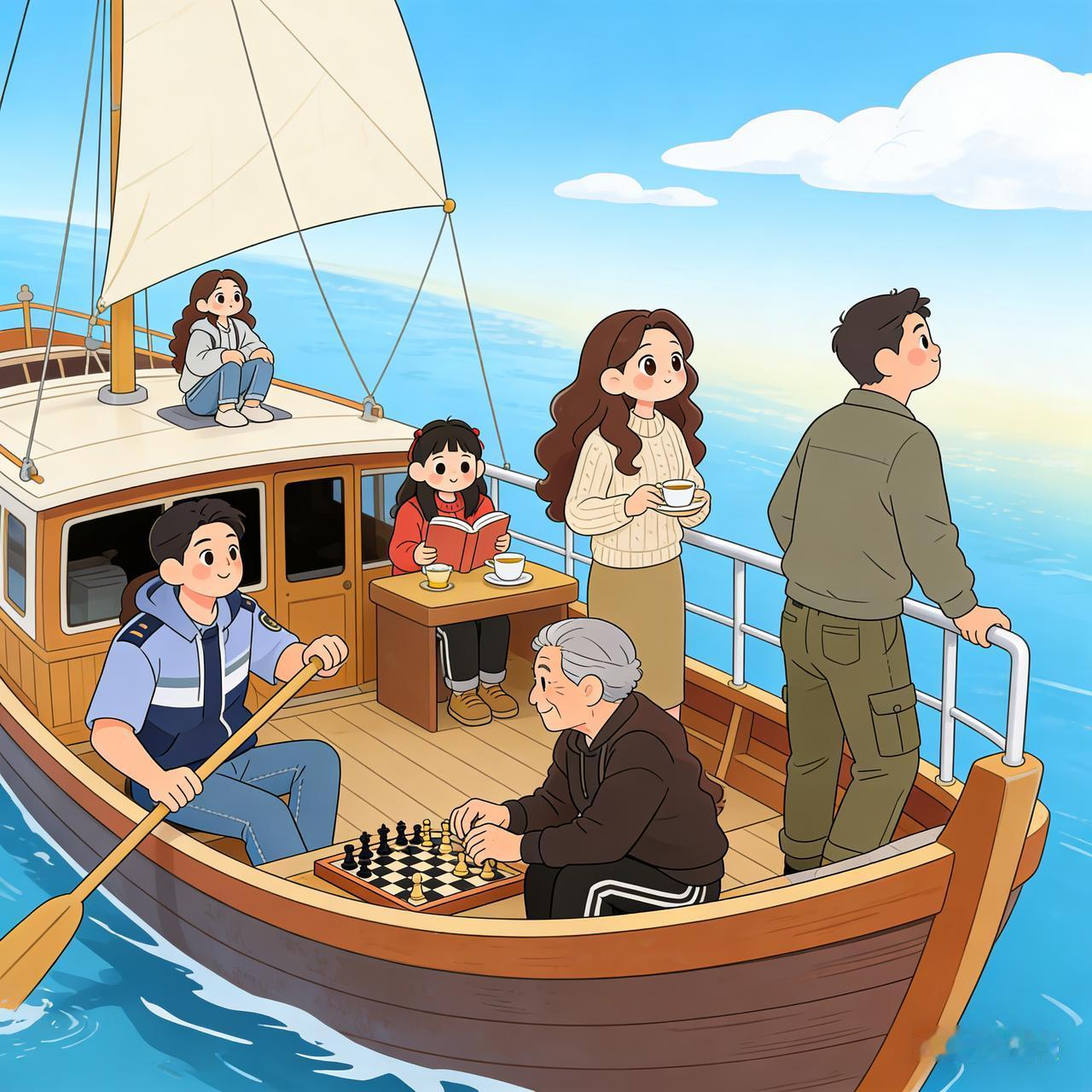 家是一条大船，我们各有分工
 
家不是一座孤岛，是航行岁月的船。
 
船要行得稳