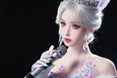 让娜扎出cos的简直是天才娜扎狐狸造型建模级别建模脸适配狐妖，美到次元崩塌 