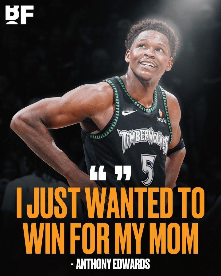 爱德华兹：“我只是想为我的母亲赢球。”💗💗NBA