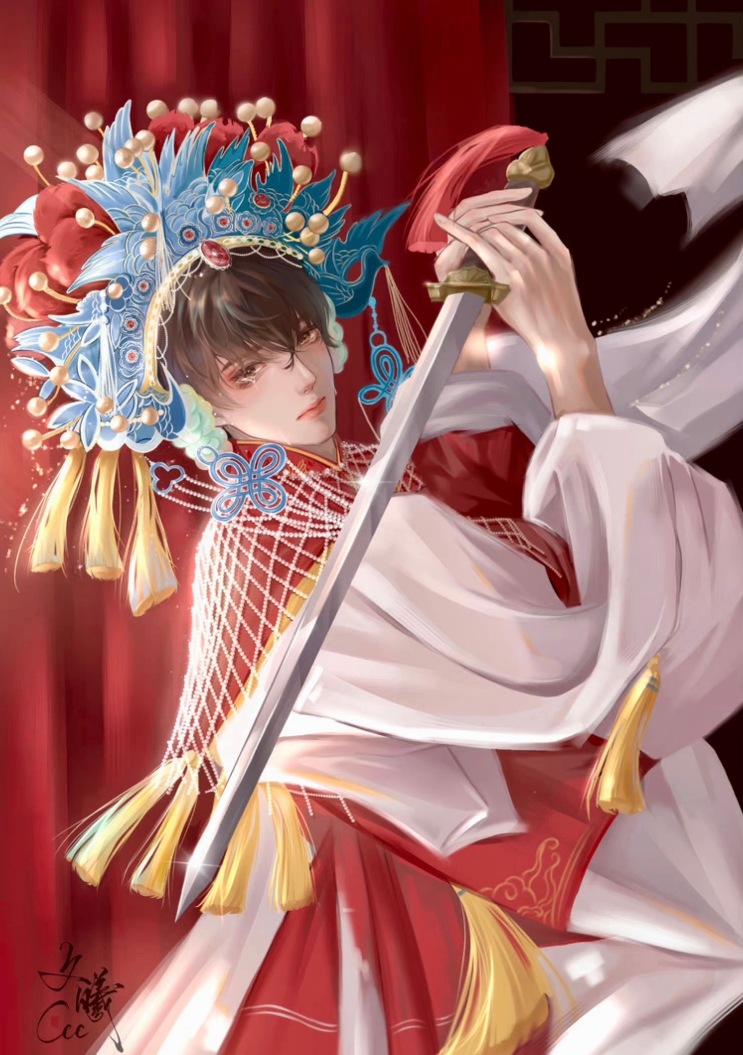 188男团群秀邵将军终究是我高攀不起！一曲唱罢，你就放我走吧……画师：文曦Ccc