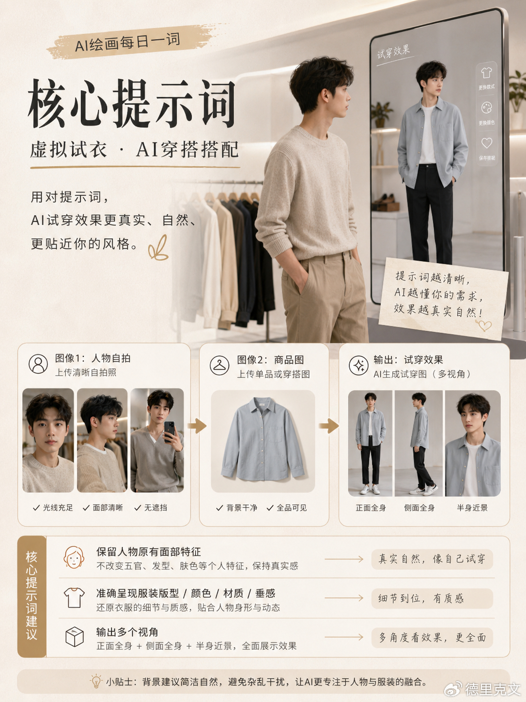 【AI绘画每日一词】AI穿搭搭配 网购衣服最痛苦的事，不是没选择。而是你根本不知