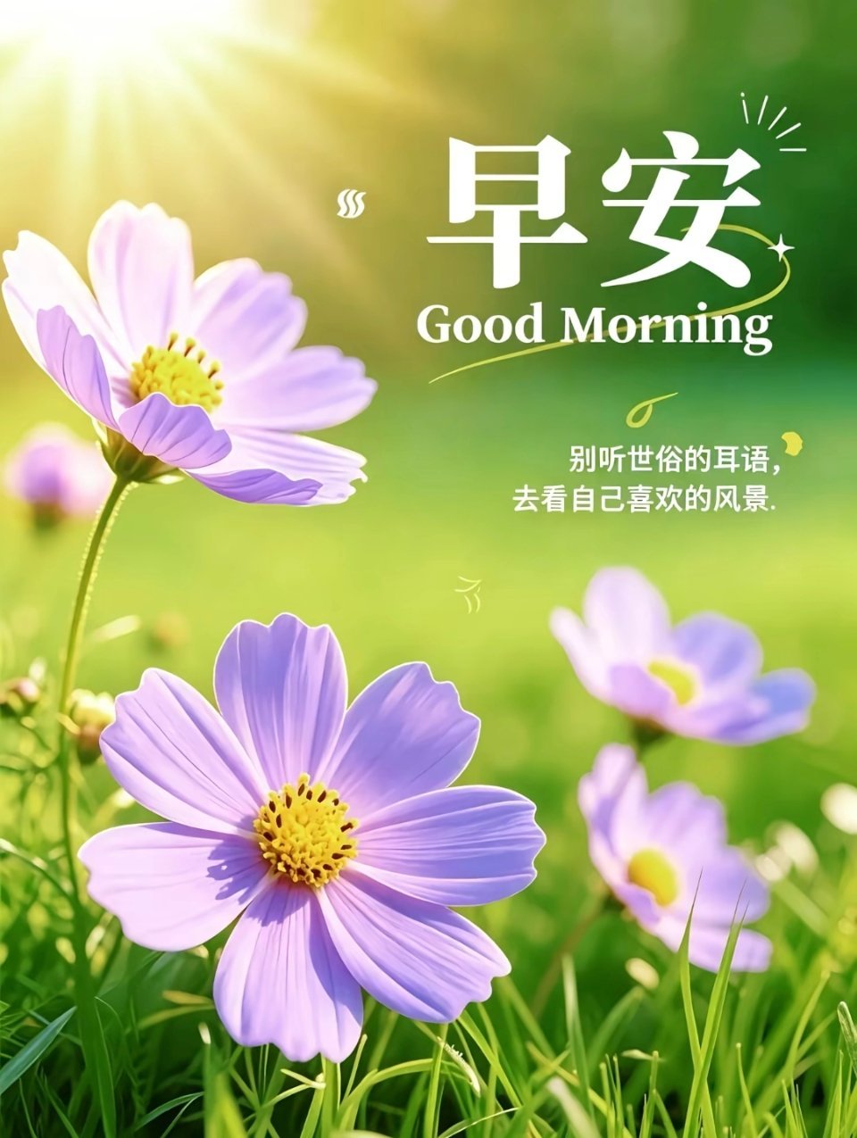 早安[超话]别听世俗的耳语，去看自己喜欢的风景。周末愉快[手指比心] ​​​