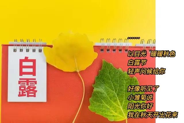 周而复始 
话说时光流淌
去秋用过这只酒杯
今年白露再斟上
．
不说风凉叶霜
且