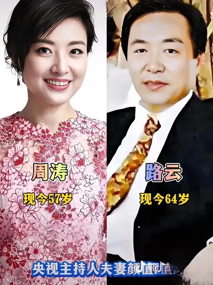 央视主持人夫妻颜值担当太养眼。
周涛在事业高峰期放弃央视一姐地位，她曾是倪萍的接