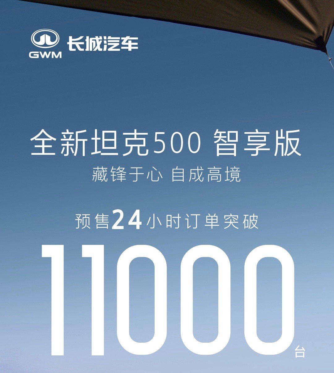 24小时订单突破11000单坦克500上新了这成绩很可以了吧[吃瓜] ​​​