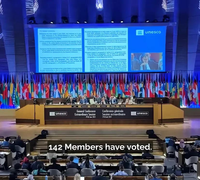 美国又得逞了！美国的如意算盘玩得真的溜啊！【联合国】联合国教科文组织以132:1
