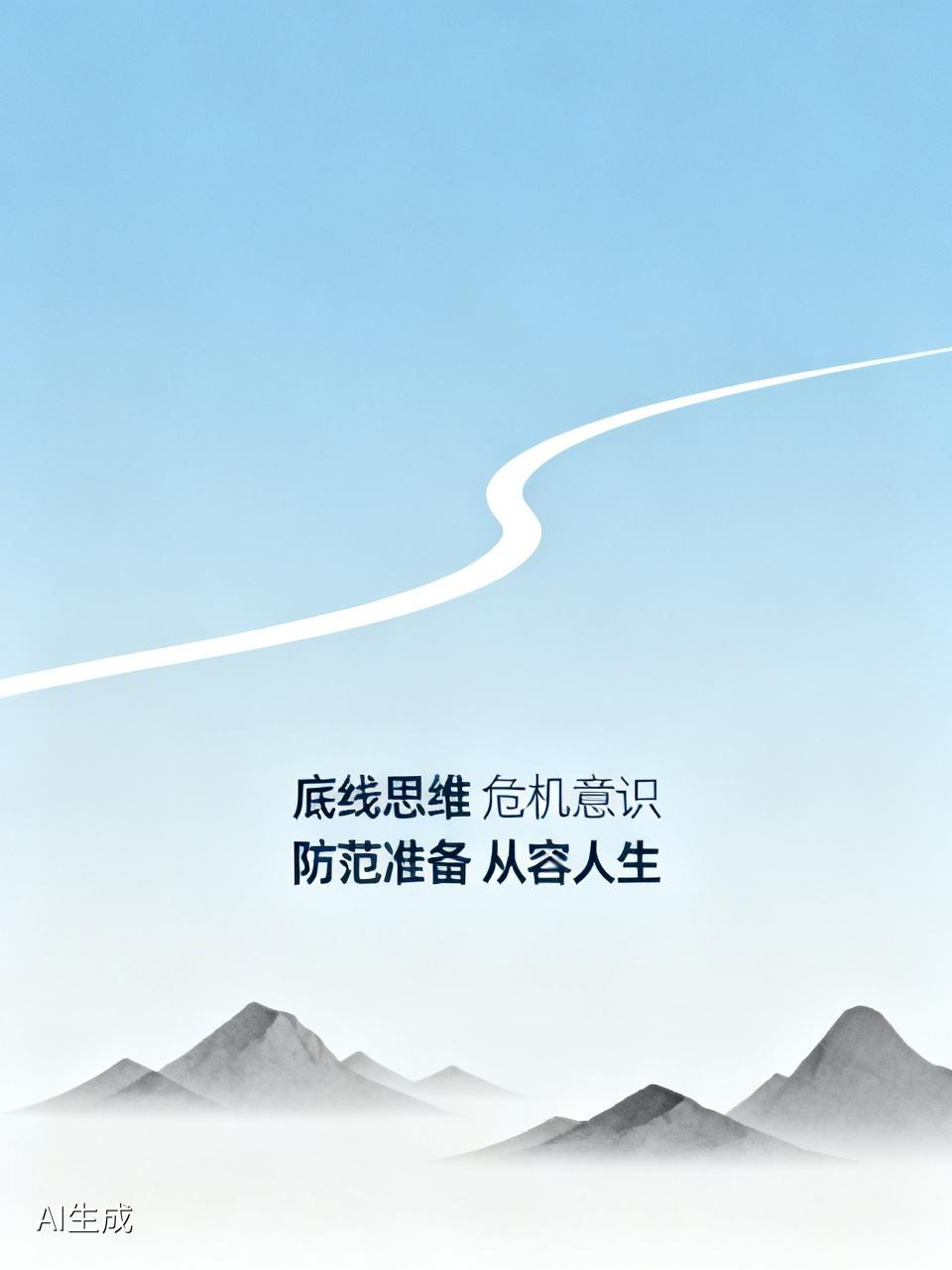 底线思维，危机意识，防范准备，从容人生。