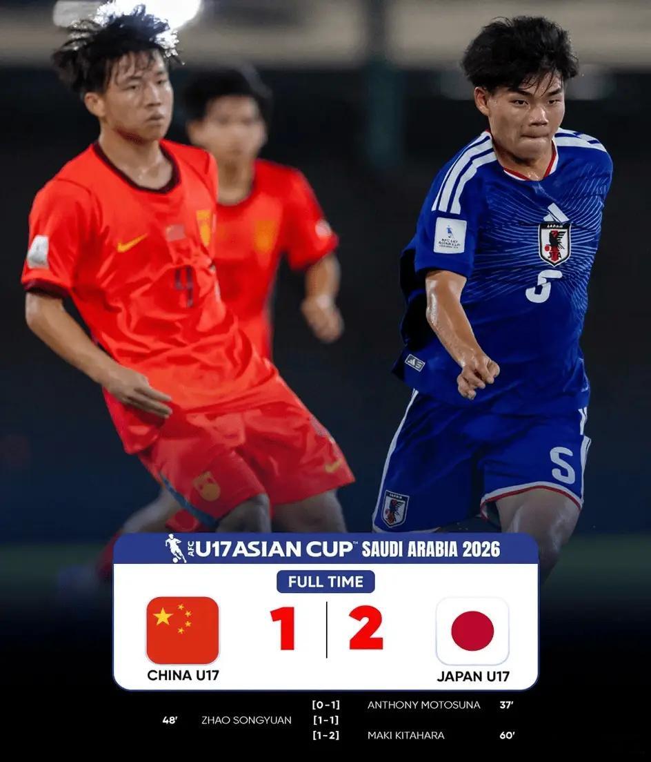 中国U17两连败，晋级八强需末轮赢卡塔尔2球+，且日本胜印尼05月10日讯 在2