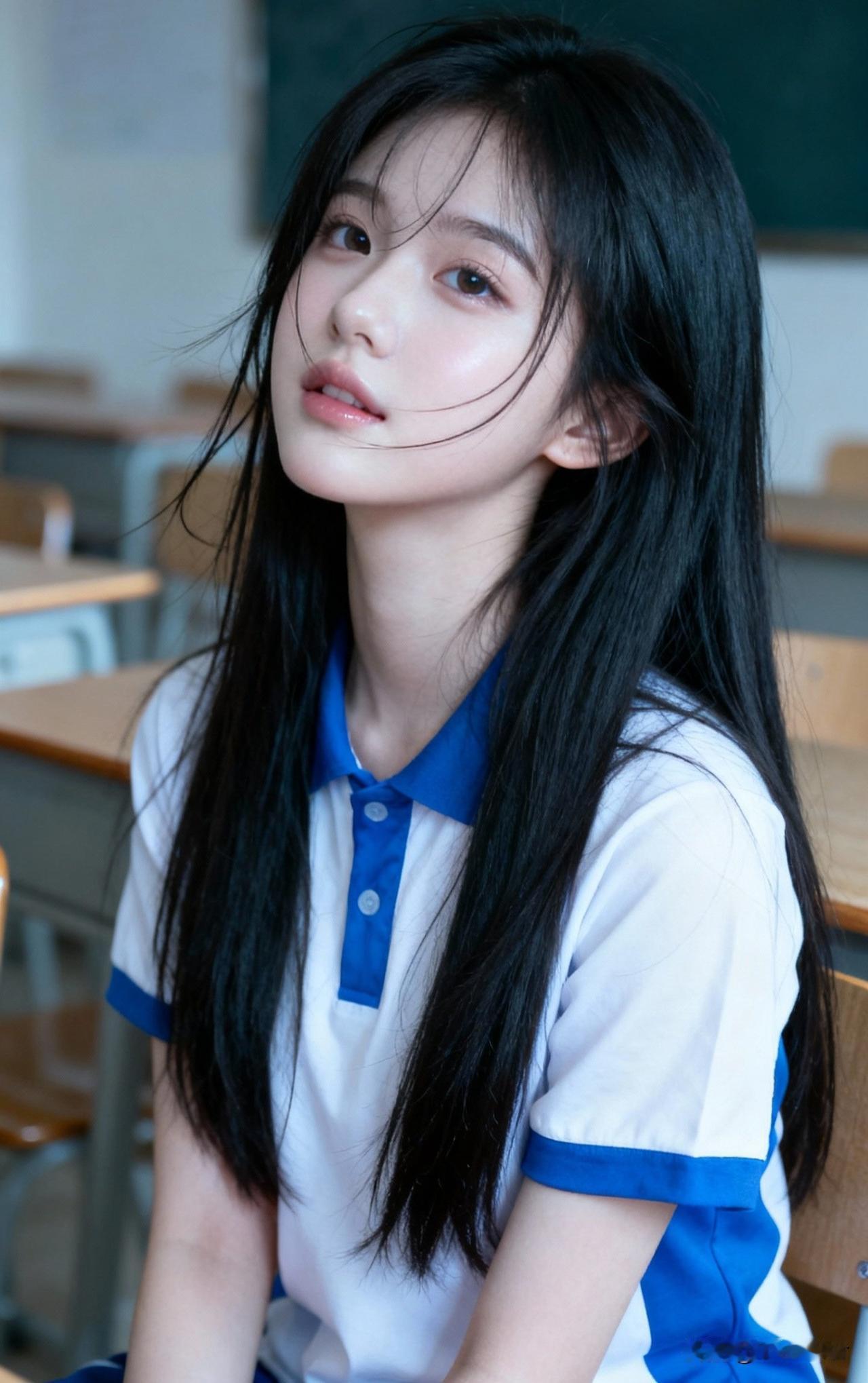 青丝拂面，书香满怀。