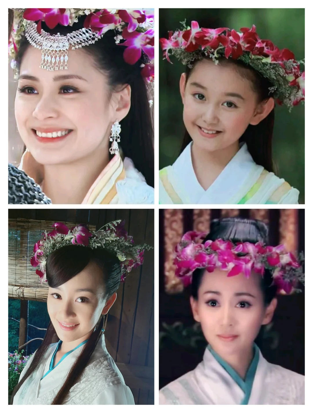 紫色洋兰花环造型